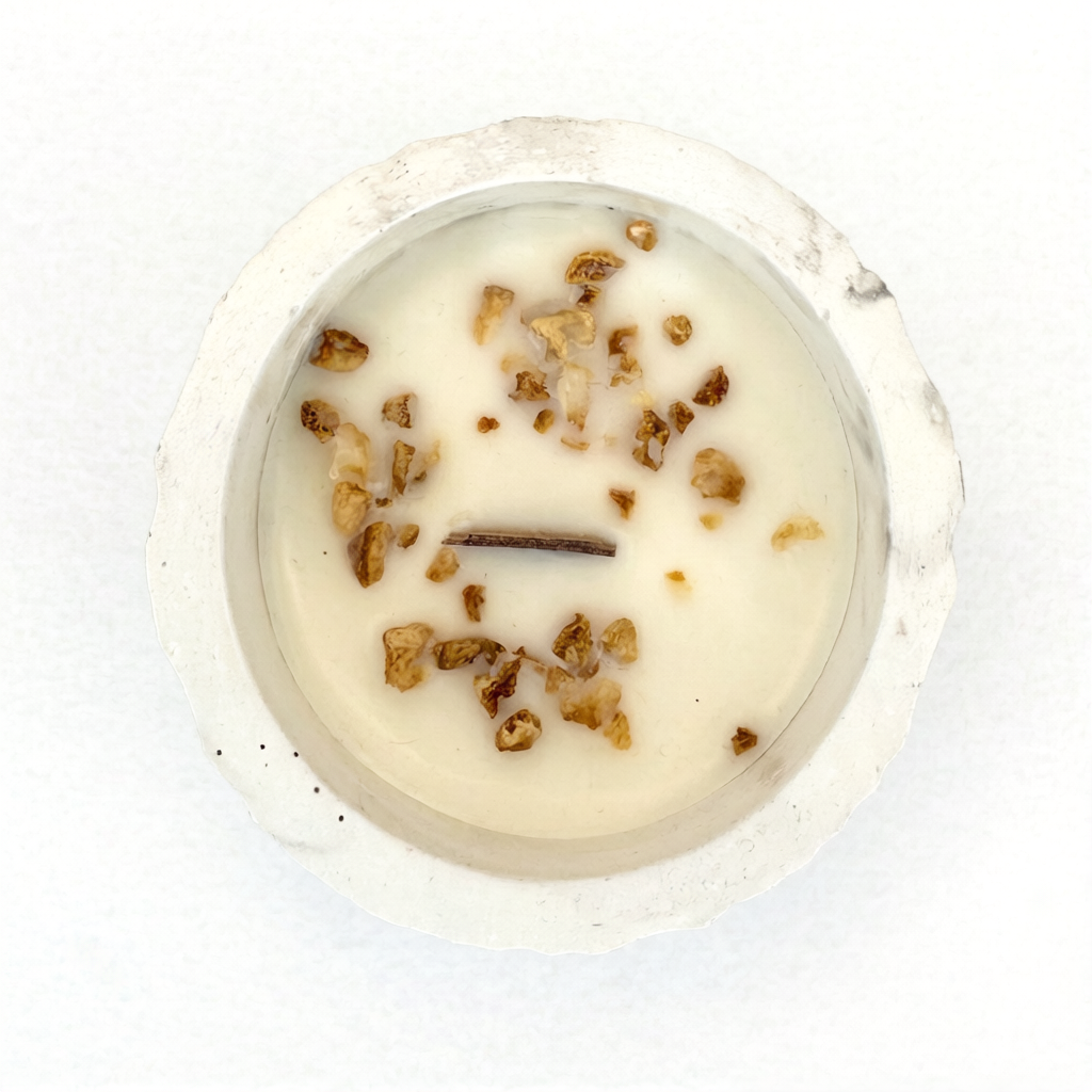 Vela artesanal de bergamota – fresco / cítrico (90 g)