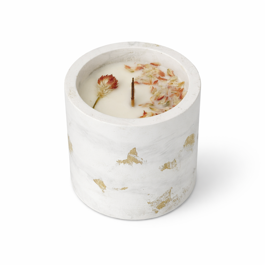 Vela artesanal de Ramo de Flores – floral / delicado (250 g)