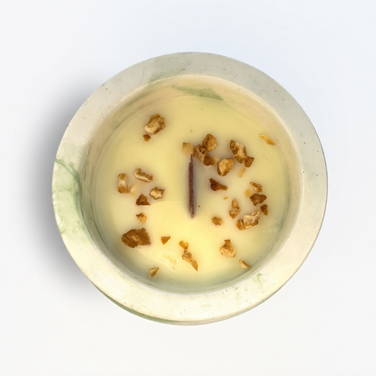 Vela artesanal de Capuchino con toques cítricos aromática (90 g)