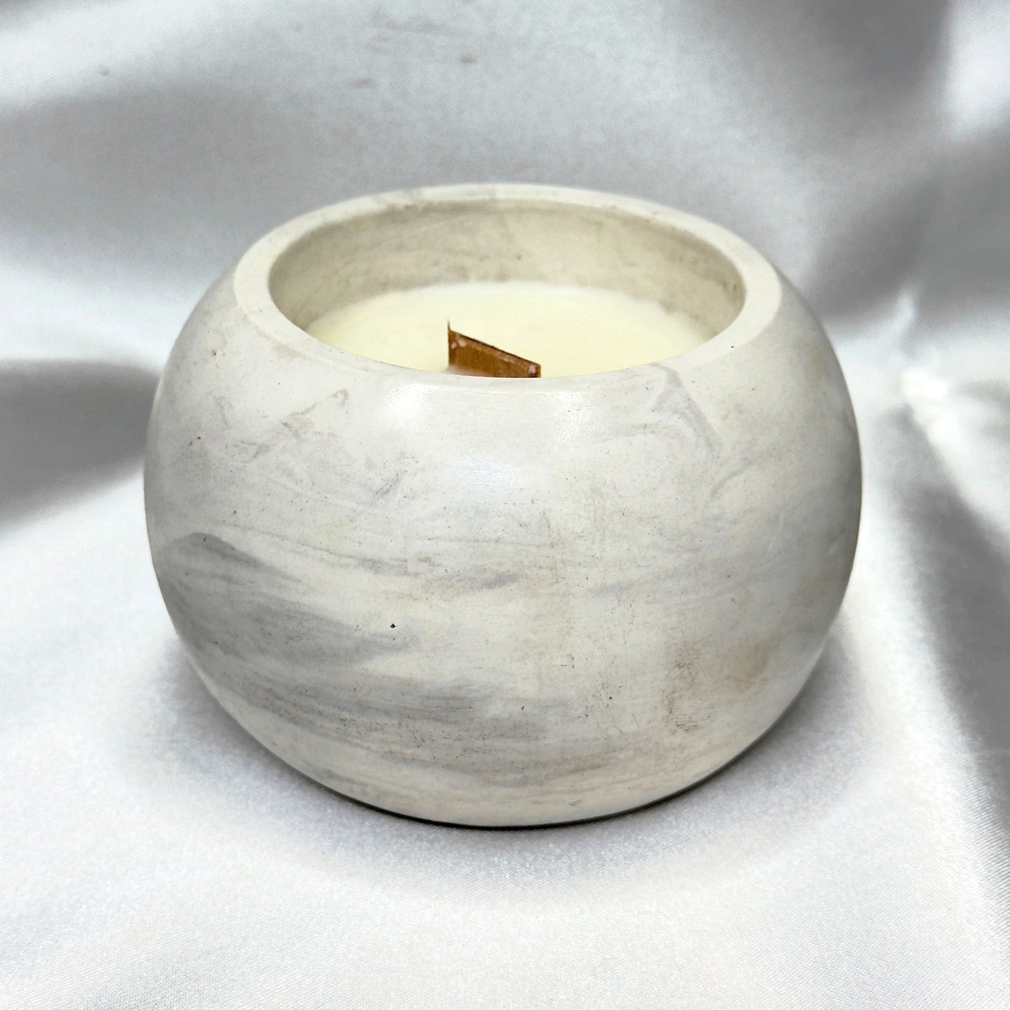 MÁRMOL BLANCO-GRIS - Vela Esférica (120g)