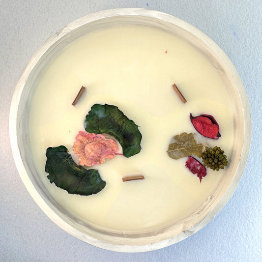 MÁRMOL BLANCO-GRIS - Vela Grande Redonda (600g)