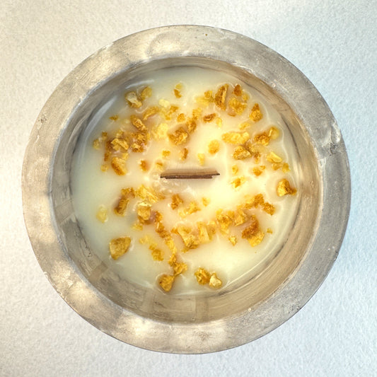 MÁRMOL MARRÓN-BLANCO - Vela Mediana (200g)