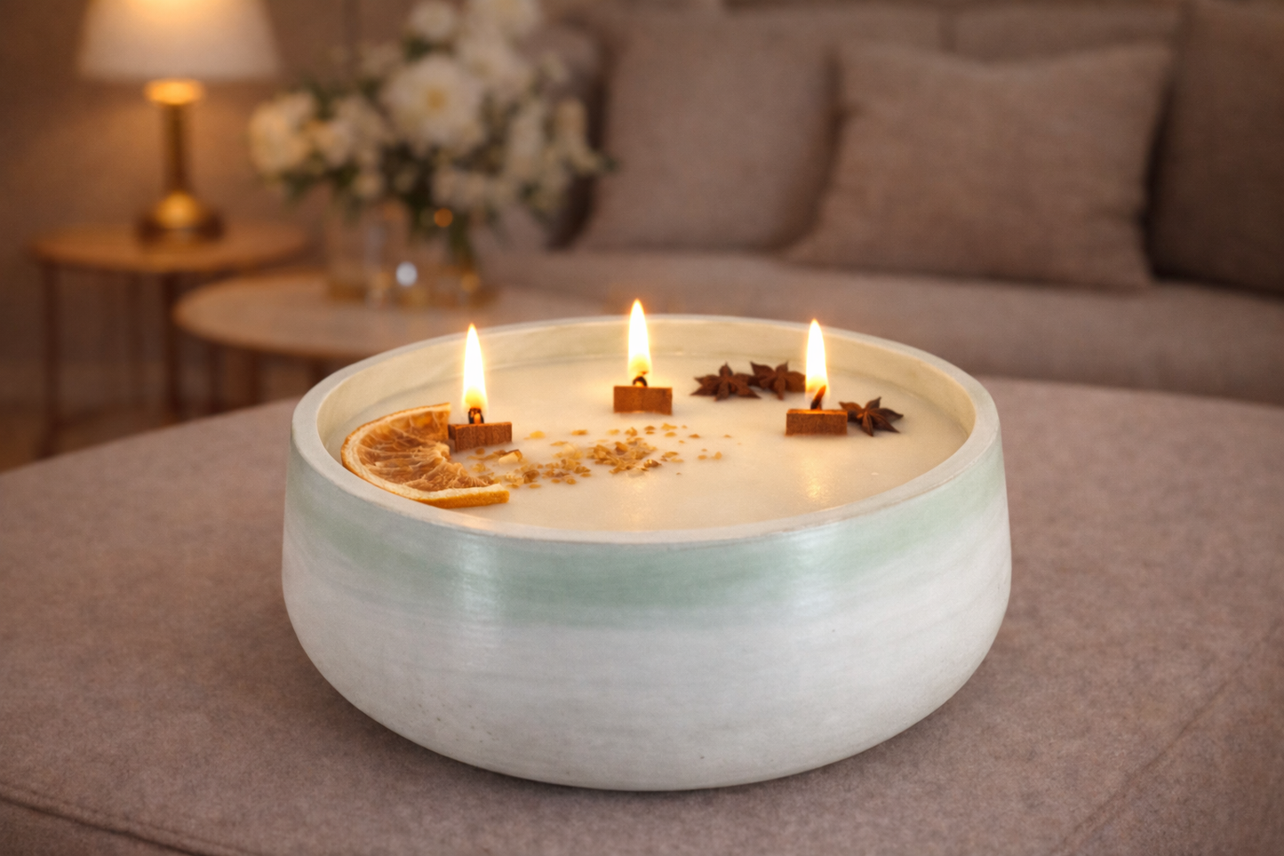 Vela artesanal de soja aromática (600 g)