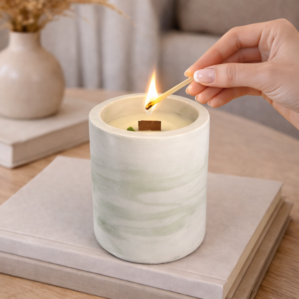 Vela artesanal de soja aromática (200 g)