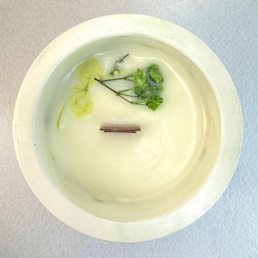 MÁRMOL BLANCO-VERDE - Vela Mediana (200g)