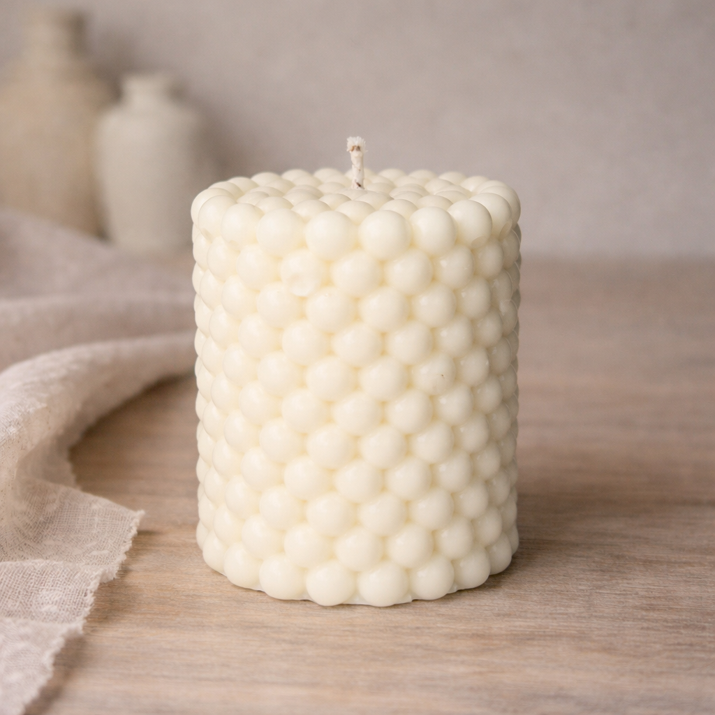 Vela decorativa aromática de burbujas