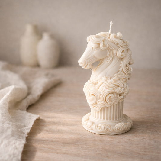Vela decorativa aromática en forma de caballo