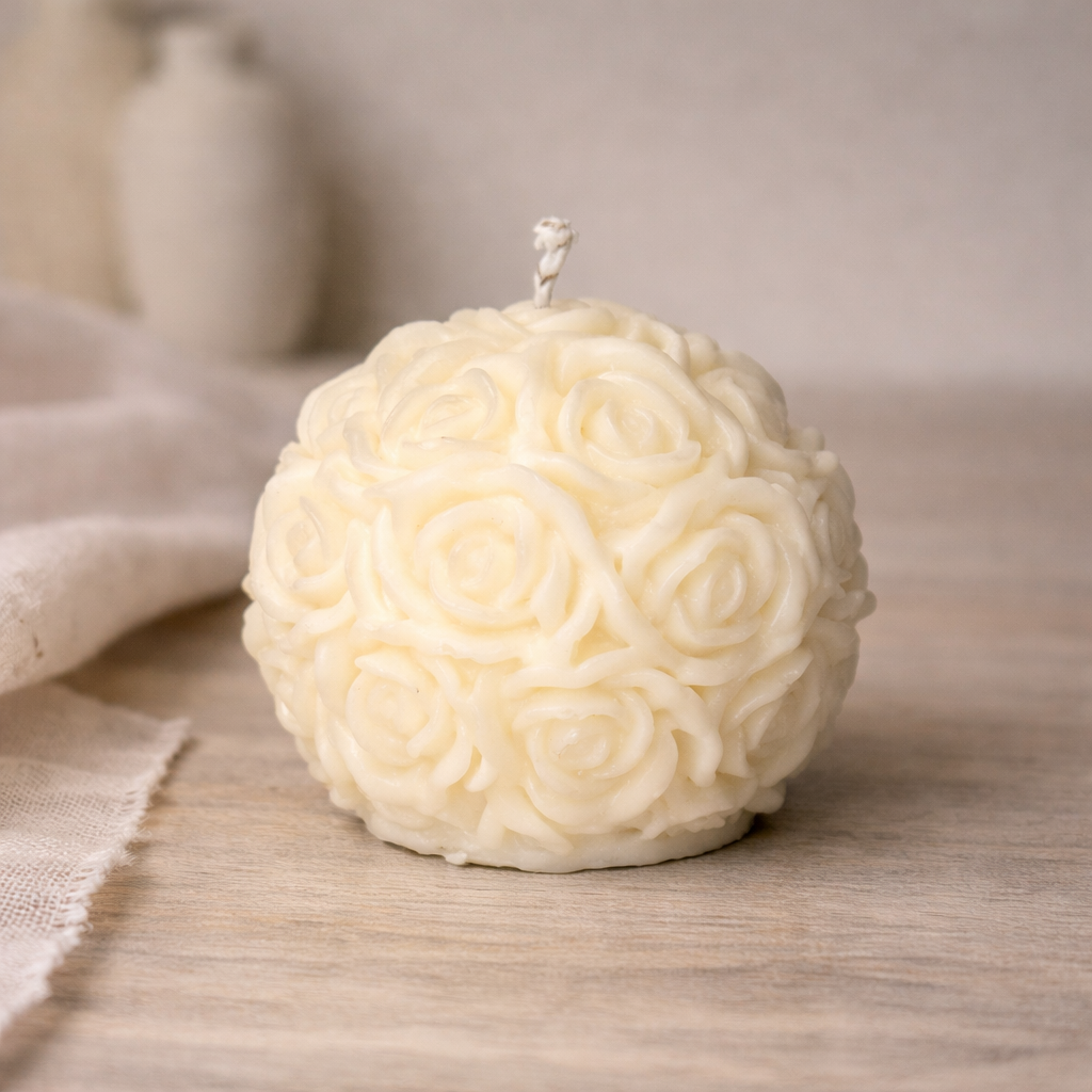 Vela decorativa aromática Rosa esférica
