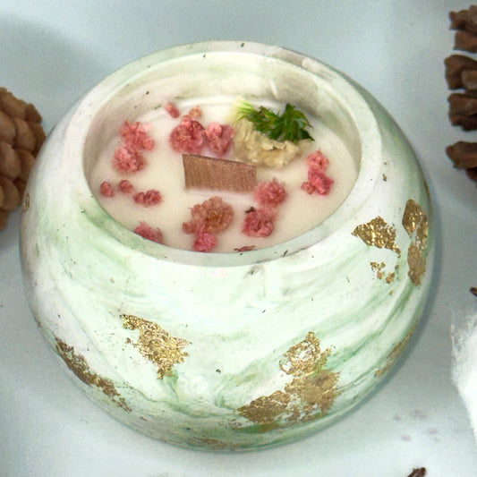 ESFÉRICA Blanco-Verde con Oro – Aroma Canela (Edición Limitada), Navidad 2025