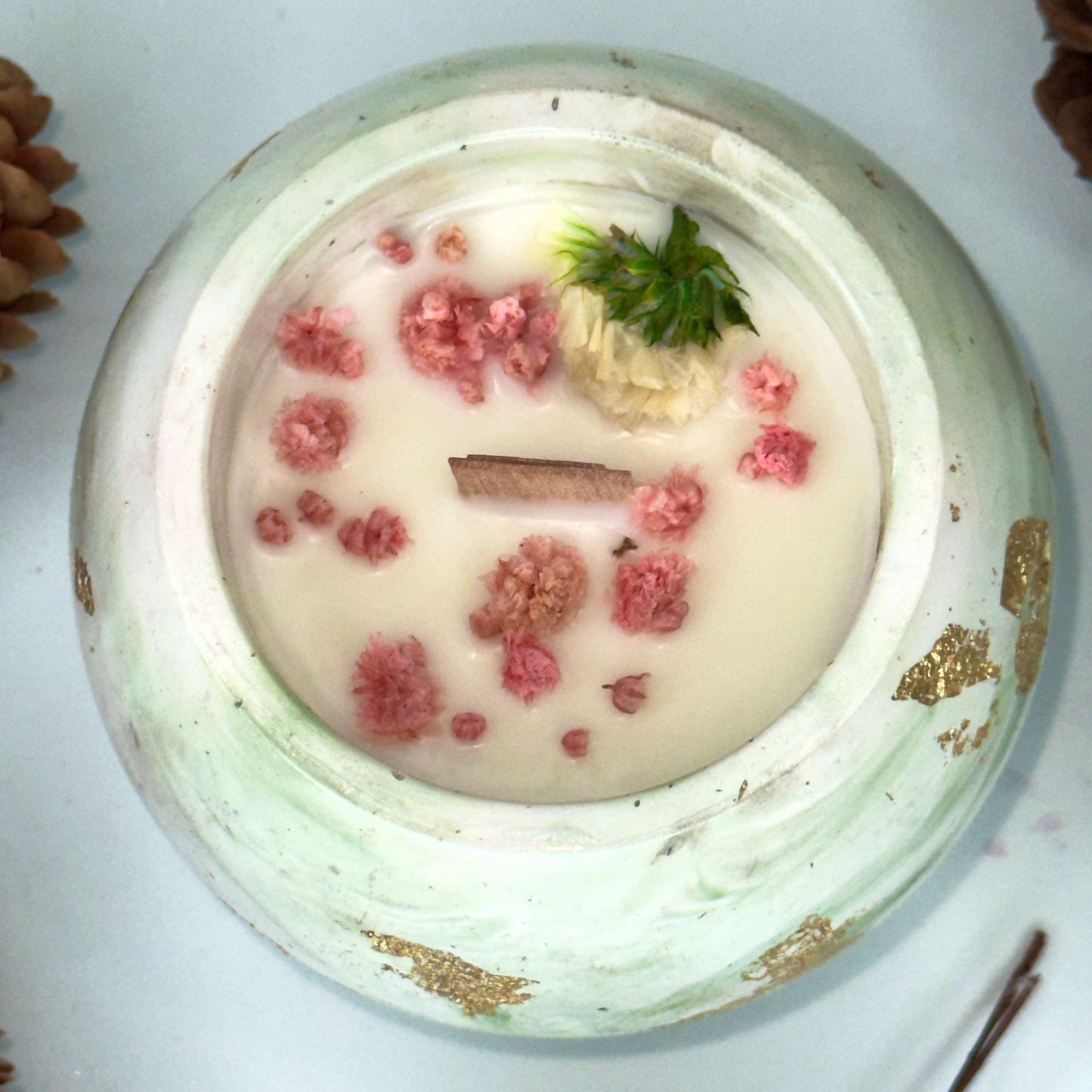 ESFÉRICA Blanco-Verde con Oro – Aroma Canela (Edición Limitada), Navidad 2025