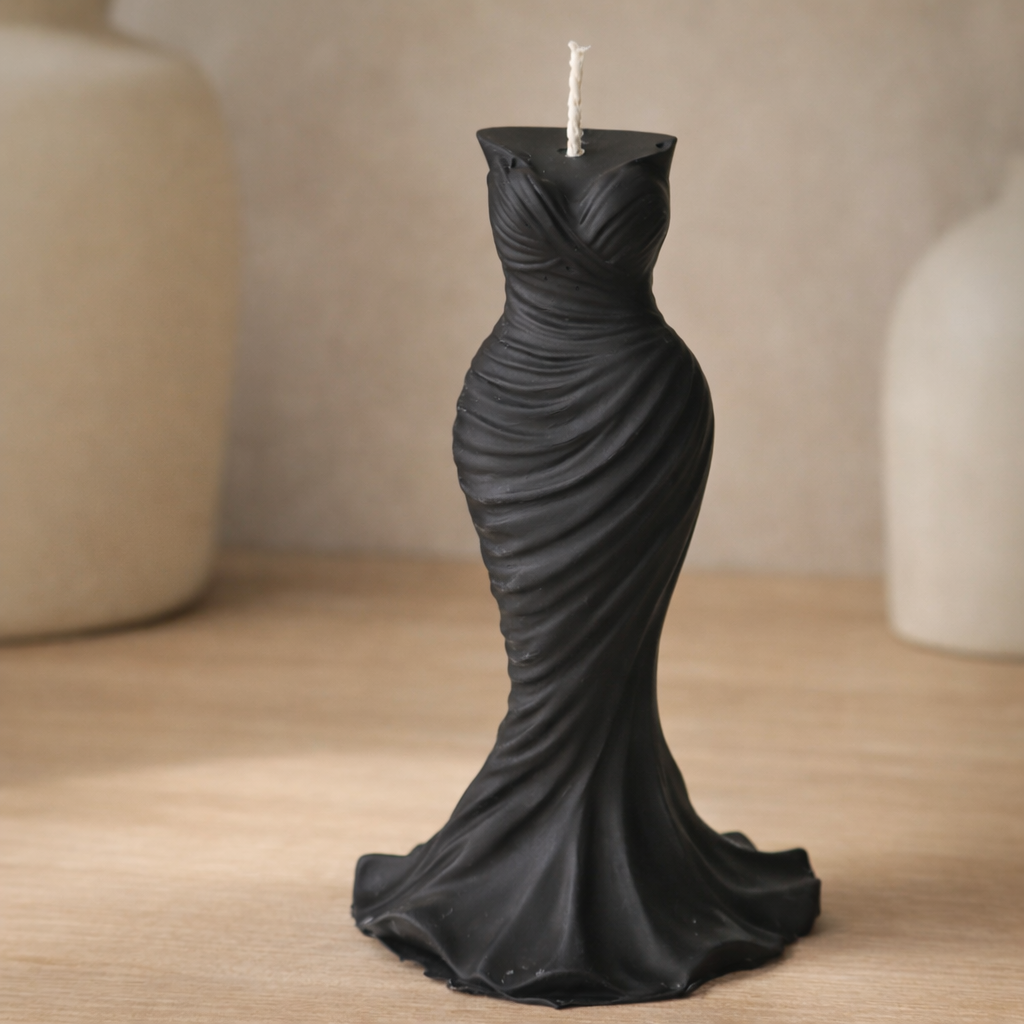 Vela decorativa aromática escultura vestido