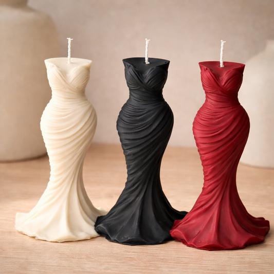 Vela decorativa aromática escultura vestido