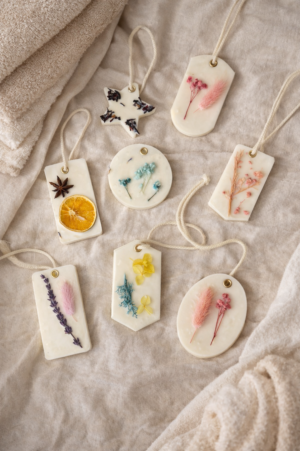 Ambientadores de armario artesanales de cera de soja