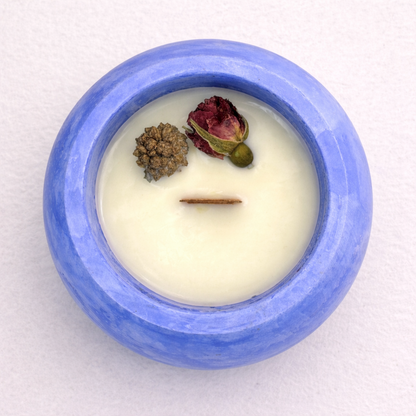 Vela artesanal de soja (120 g) (ref vela-azu)