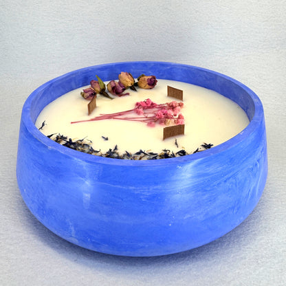 AZUL ELÉCTRICO - Vela Grande Redonda (600g)