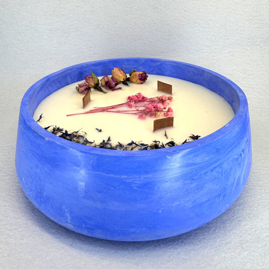 AZUL ELÉCTRICO - Vela Grande Redonda (600g)