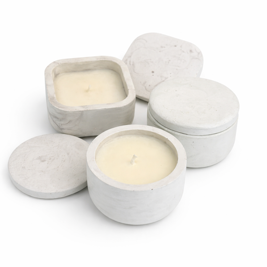 Set de 3 velas artesanales de Canela, Coco Milk & Vainilla, Bergamota (50 g c/u)