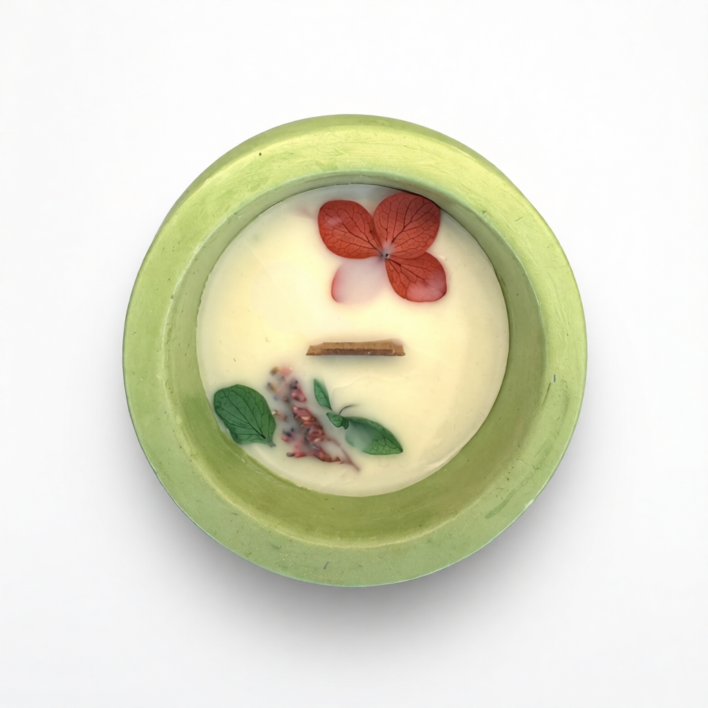 Vela artesanal de cappuccino – cálido / cremoso (90 g)
