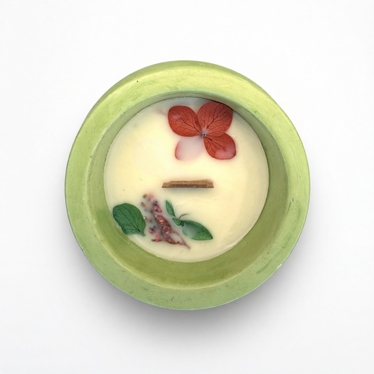 Vela artesanal de cappuccino – cálido / cremoso (90 g)