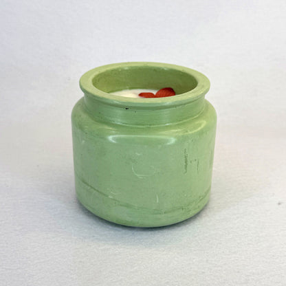 VERDE PASTEL - Vela Estándar con Tapa (90g) - "Capuccino"
