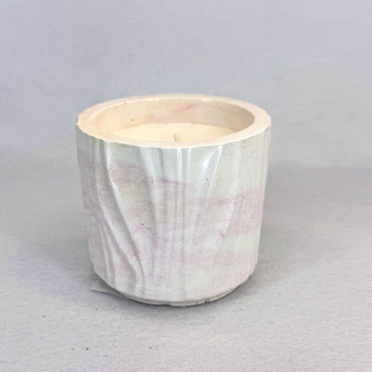 MÁRMOL BLANCO-ROSA  – Vela Estándar (90g) - "Canela"