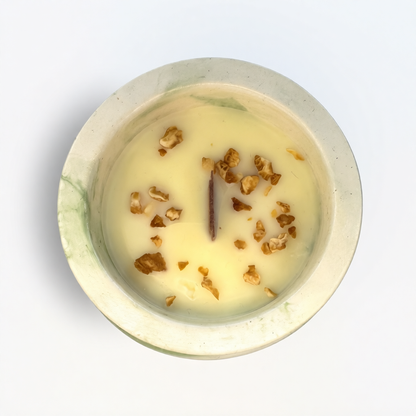 Vela artesanal de Capuchino con toques cítricos aromática (90 g)