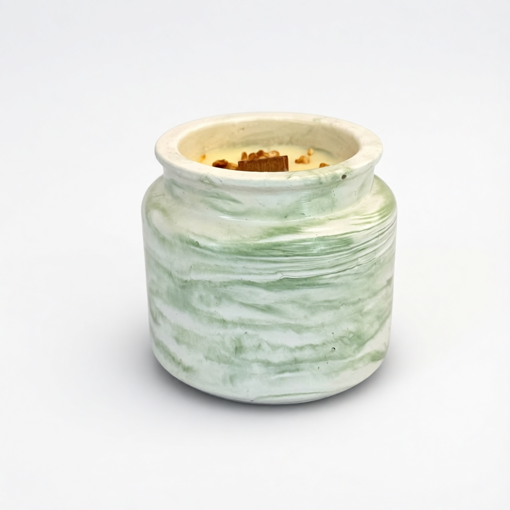Vela artesanal de Capuchino con toques cítricos aromática (90 g)