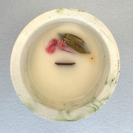 MÁRMOL BLANCO-VERDE - Vela Mediana (200g) -  "Coco & Vainilla"