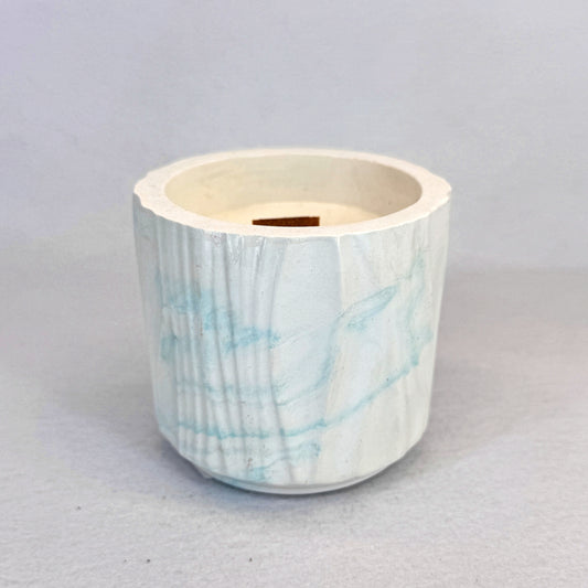 MÁRMOL BLANCO-MAR  – Vela Estándar (90g) - "Coco Milk & Vainilla Tahití"