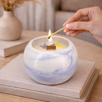 Vela artesanal de soja hecha a mano (120 g)