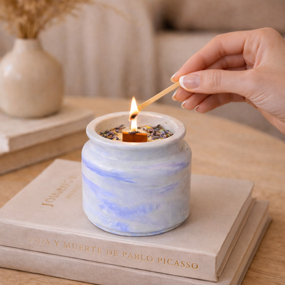 Vela artesanal de soja hecha a mano (90 g)