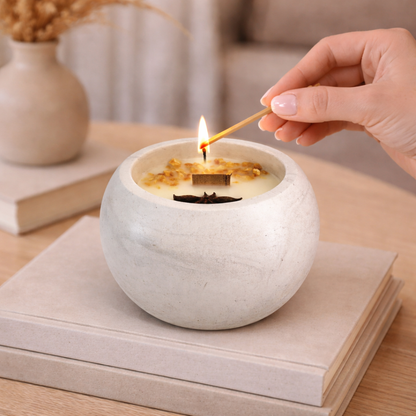 Vela artesanal de soja aromática (120 g)