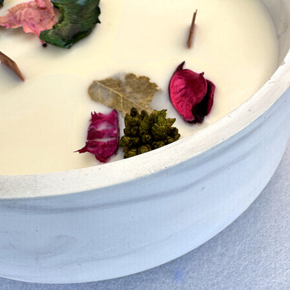 MÁRMOL BLANCO-GRIS - Vela Grande Redonda (600g)