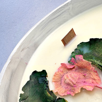 MÁRMOL BLANCO-GRIS - Vela Grande Redonda (600g)