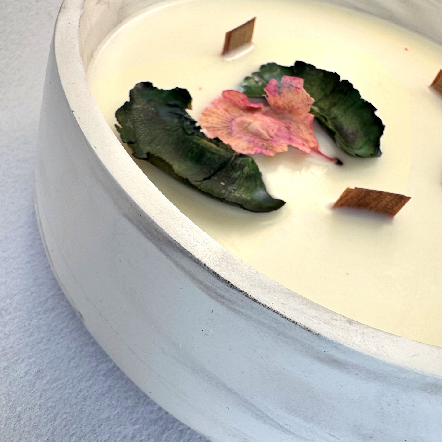 MÁRMOL BLANCO-GRIS - Vela Grande Redonda (600g)