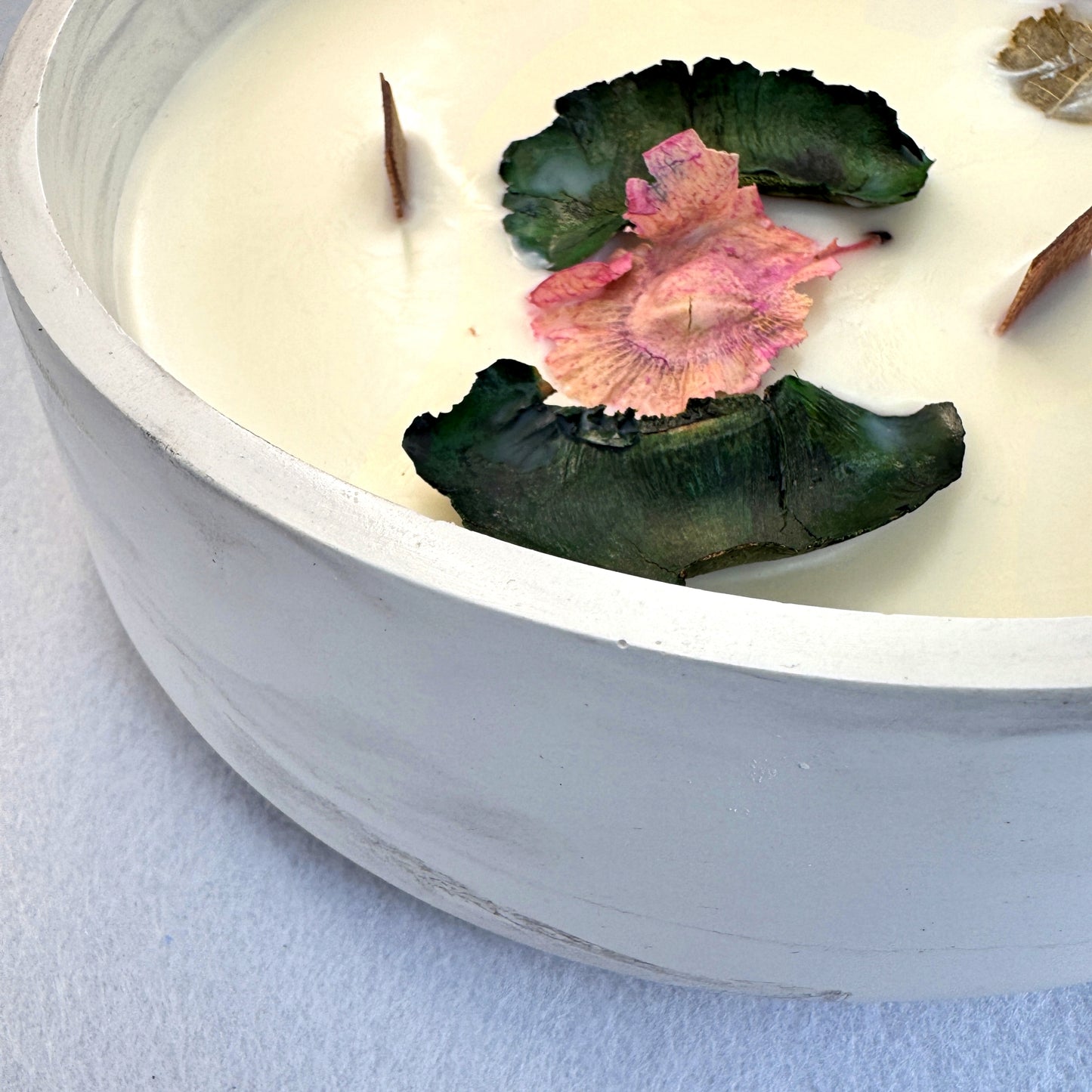 MÁRMOL BLANCO-GRIS - Vela Grande Redonda (600g)