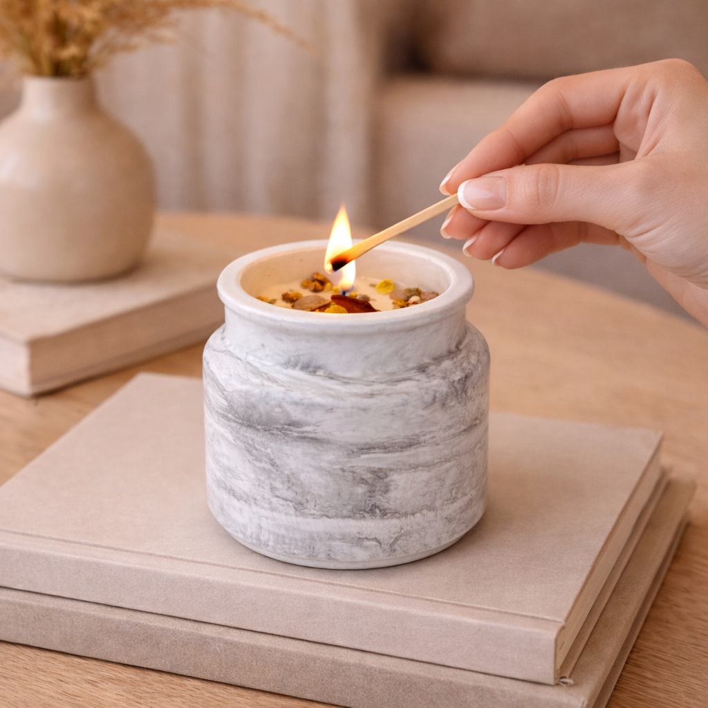 Vela artesanal de soja aromática (90 g)