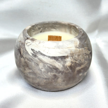 MÁRMOL MARRÓN-BLANCO - Vela Esférica (120g)