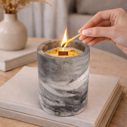 Vela artesanal de soja hecha a mano (200 g)