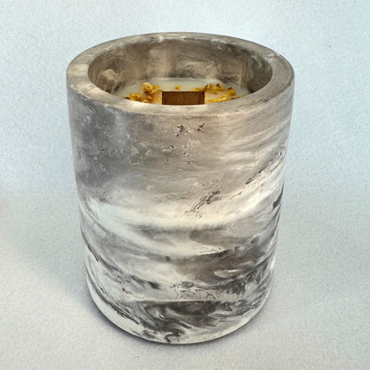 MÁRMOL MARRÓN-BLANCO - Vela Mediana (200g)