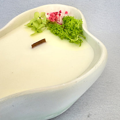 MÁRMOL BLANCO-VERDE - Vela Grande Larga (400g)