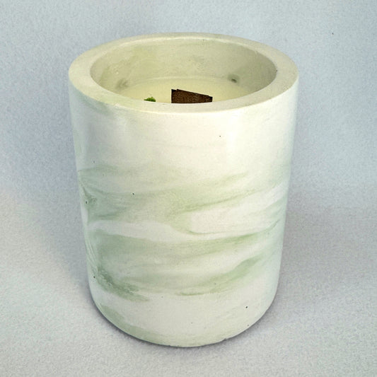 MÁRMOL BLANCO-VERDE - Vela Mediana (200g)