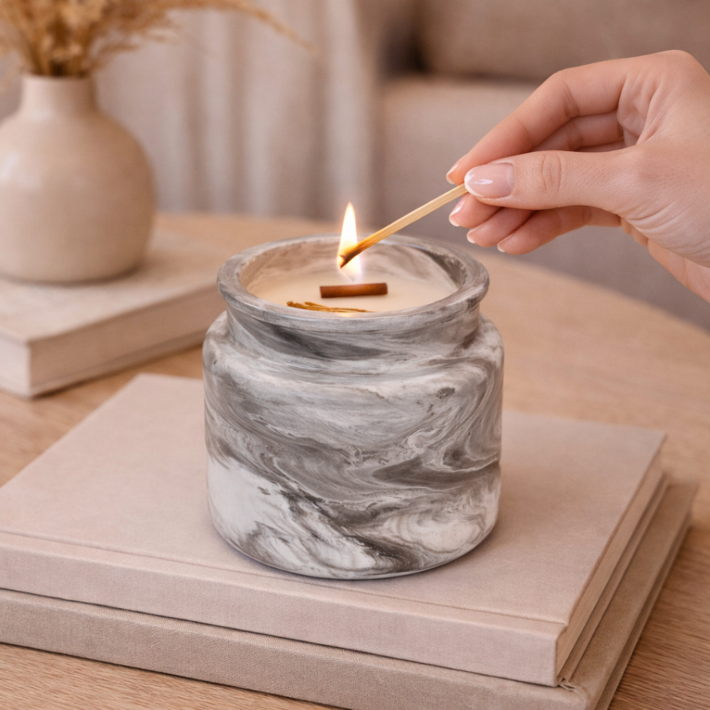 Vela artesanal de soja vegana (90 g)