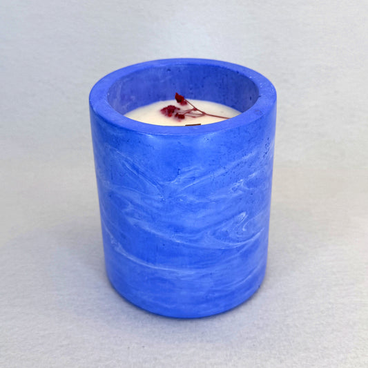 AZUL ELÉCTRICO - Vela Mediana (200g) - "Musk Tibetano"
