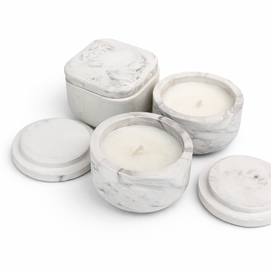 Set de 3 velas artesanales de Canela, Andalusian Jasmine, Coco Milk & Vainilla (50 g c/u)