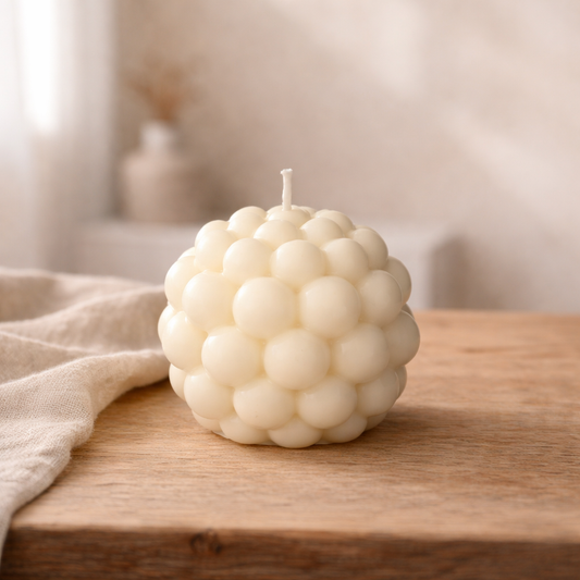 Vela decorativa aromática de burbujas esférica