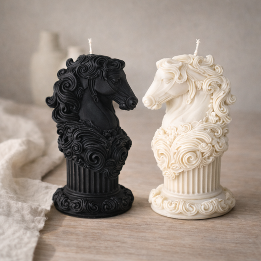 Vela decorativa aromática en forma de caballo