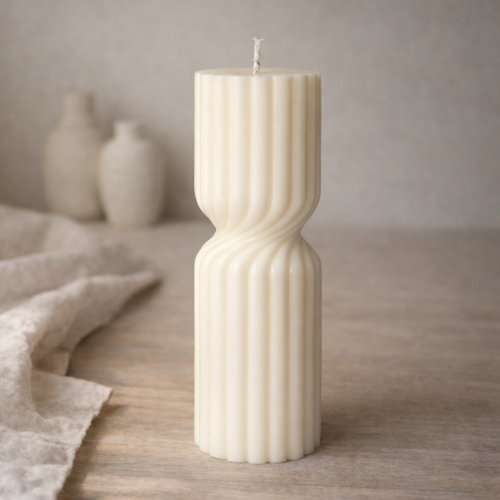 Vela decorativa aromática escultural moderna