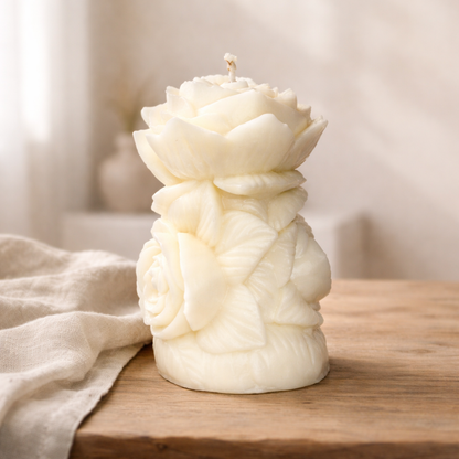 Vela decorativa aromática Rosa (10 cm)