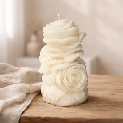 Vela decorativa aromática Rosa (10 cm)